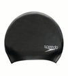 Women's Long Hair Silicone Swim Caps -Black