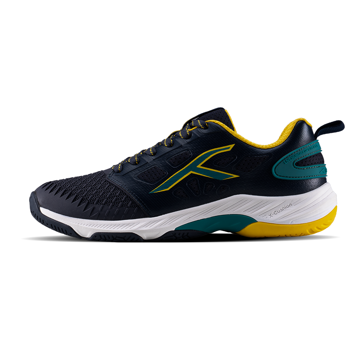Hyper Court badminton shoes — Navy/Green/Yellow — product image 4