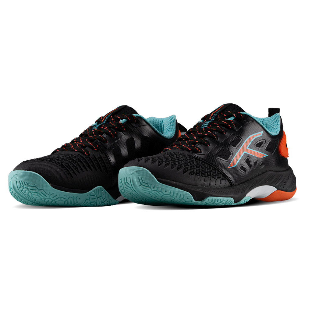 Hyper Court badminton shoes — Black/Orange/Blue — product image 12