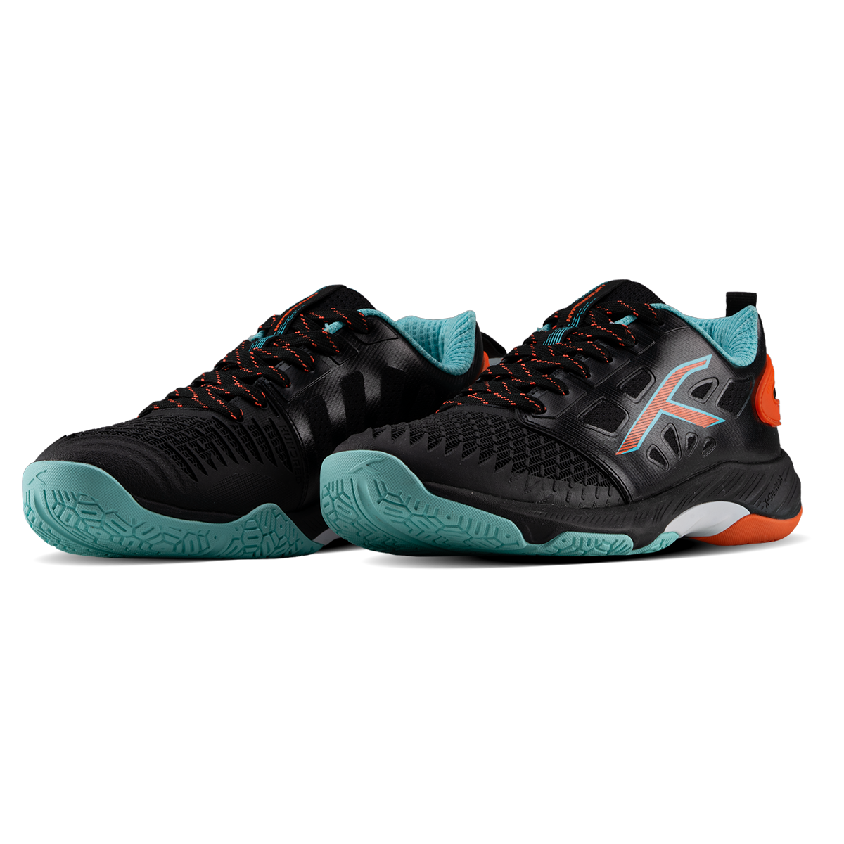 Hyper Court badminton shoes — Black/Orange/Blue — product image 12