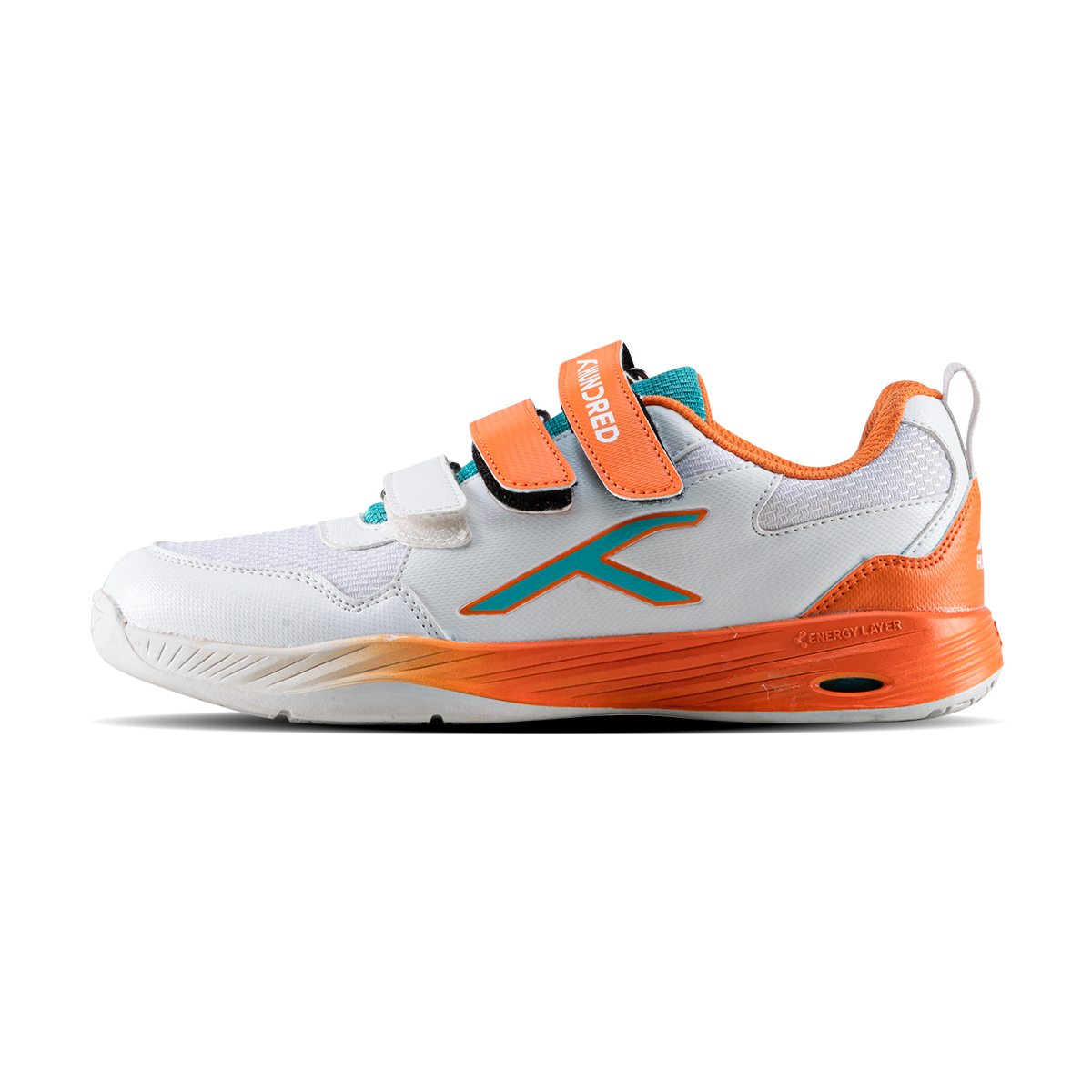 Court Champions badminton shoes — White/Orange/Sea Blue — product image 7