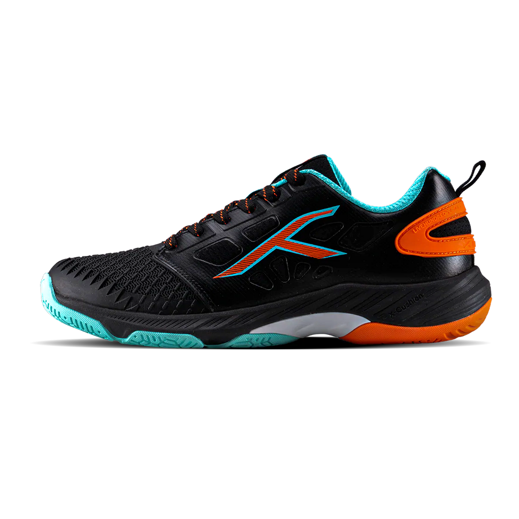 Hyper Court badminton shoes — Black/Orange/Blue — product image 2