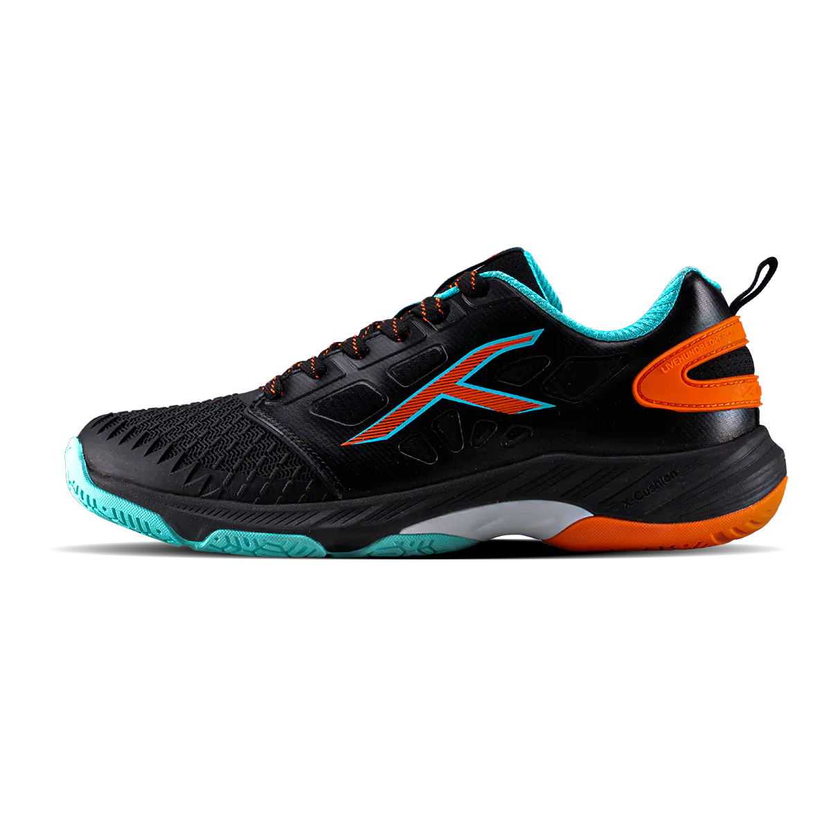 Hyper Court badminton shoes — Black/Orange/Blue — product image 2