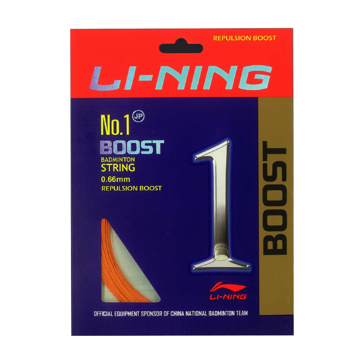 Li-Ning No. 1 Boost badminton string in orange