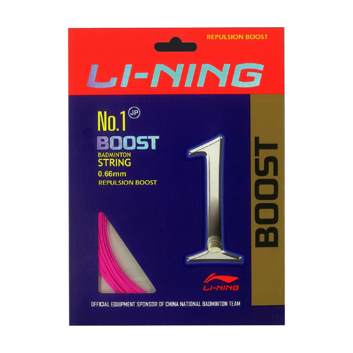Li-Ning No. 1 Boost badminton string in pink