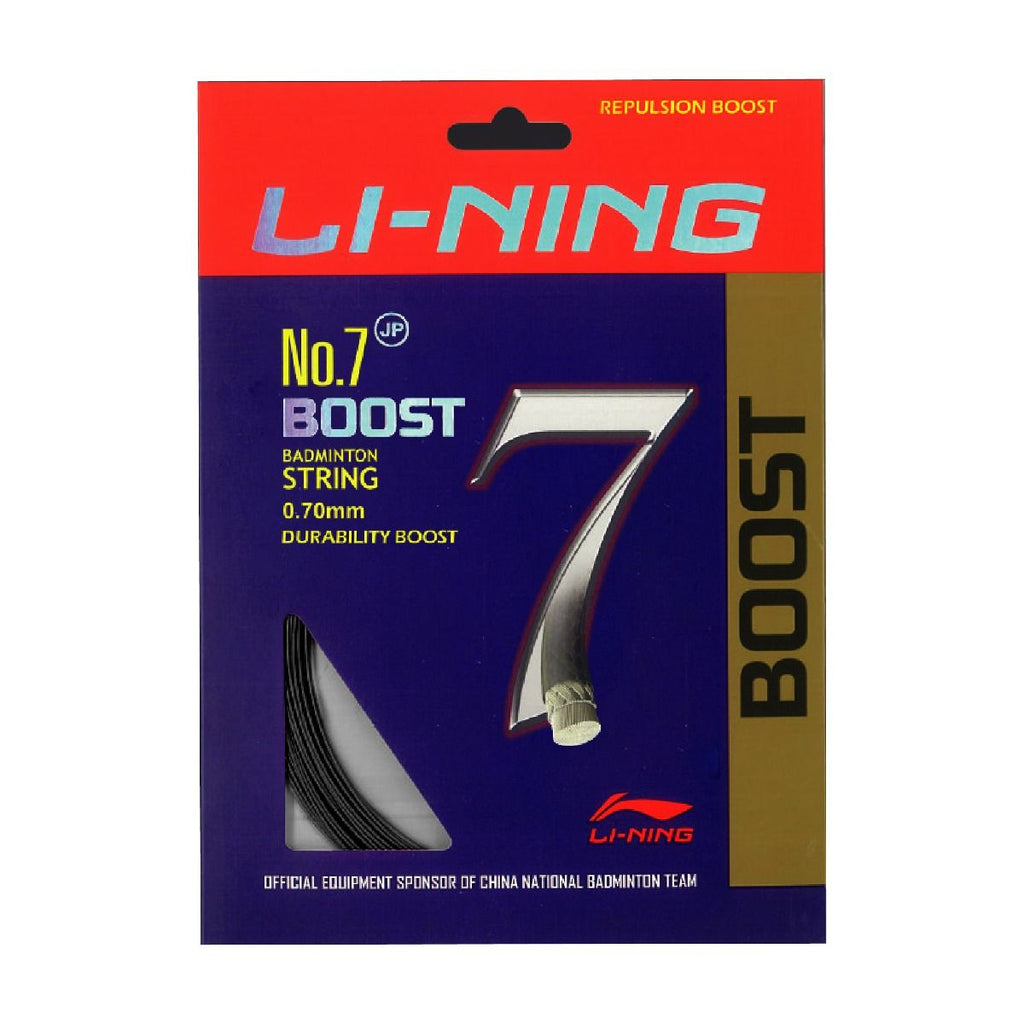 Li-Ning No. 7 Boost badminton string, Black variant, official source image 1