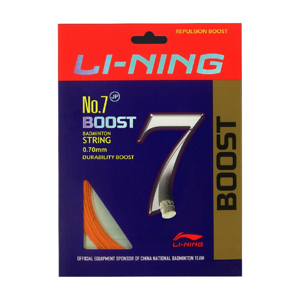 Li-Ning No. 7 Boost badminton string, Orange variant, official source image 1