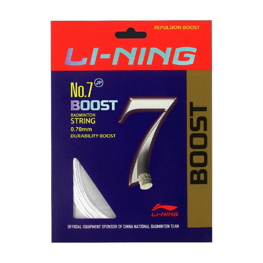 Li-Ning No. 7 Boost badminton string, White variant, official source image 1