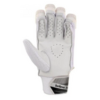 SG Litevate White cricket batting gloves, palm-side view
