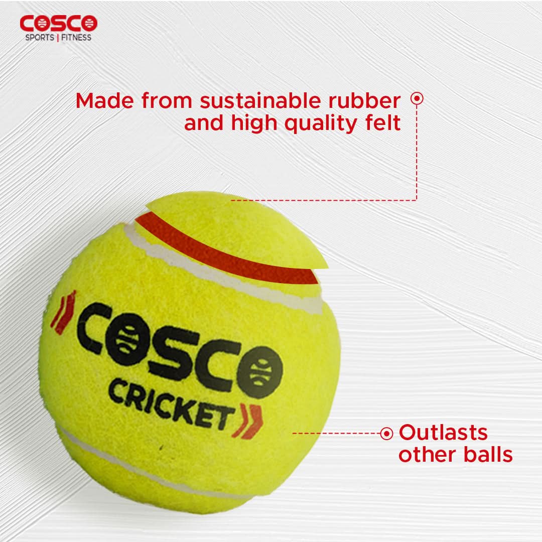 COSCO Cricket Tennis lightweight ball pack of 6 – product image 3