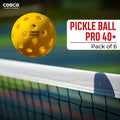 COSCO Pro 40 yellow pickleball – pack of 6, image 1