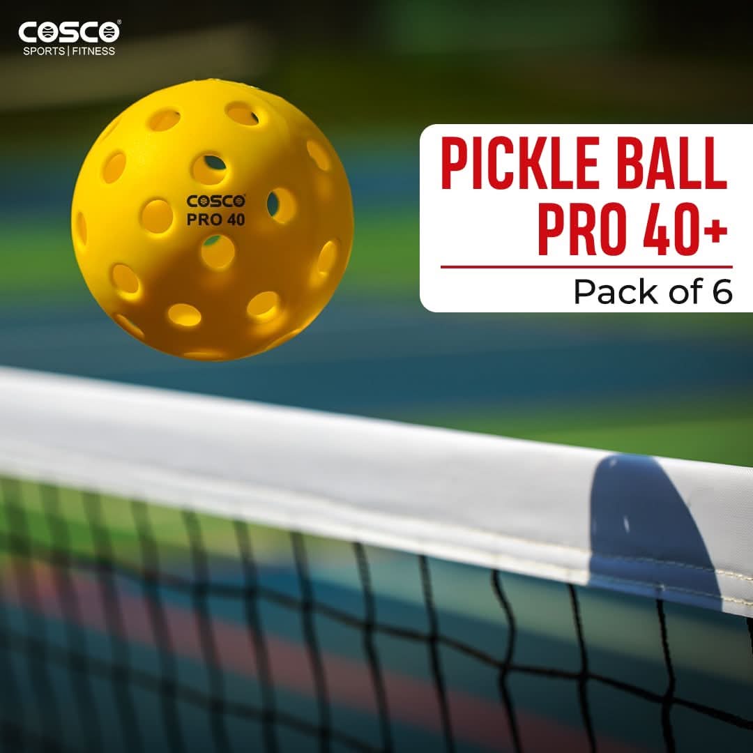 COSCO Pro 40 yellow pickleball – pack of 6, image 1