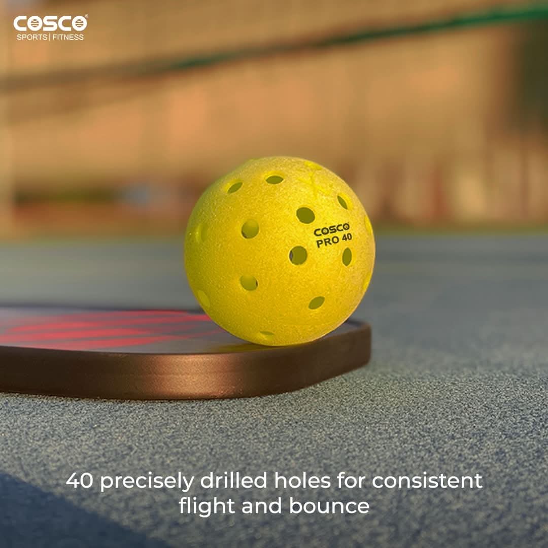 COSCO Pro 40 yellow pickleball – pack of 6, image 3