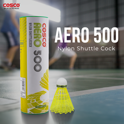 COSCO Aero 500 nylon badminton shuttlecock, pack of 6 – image 2