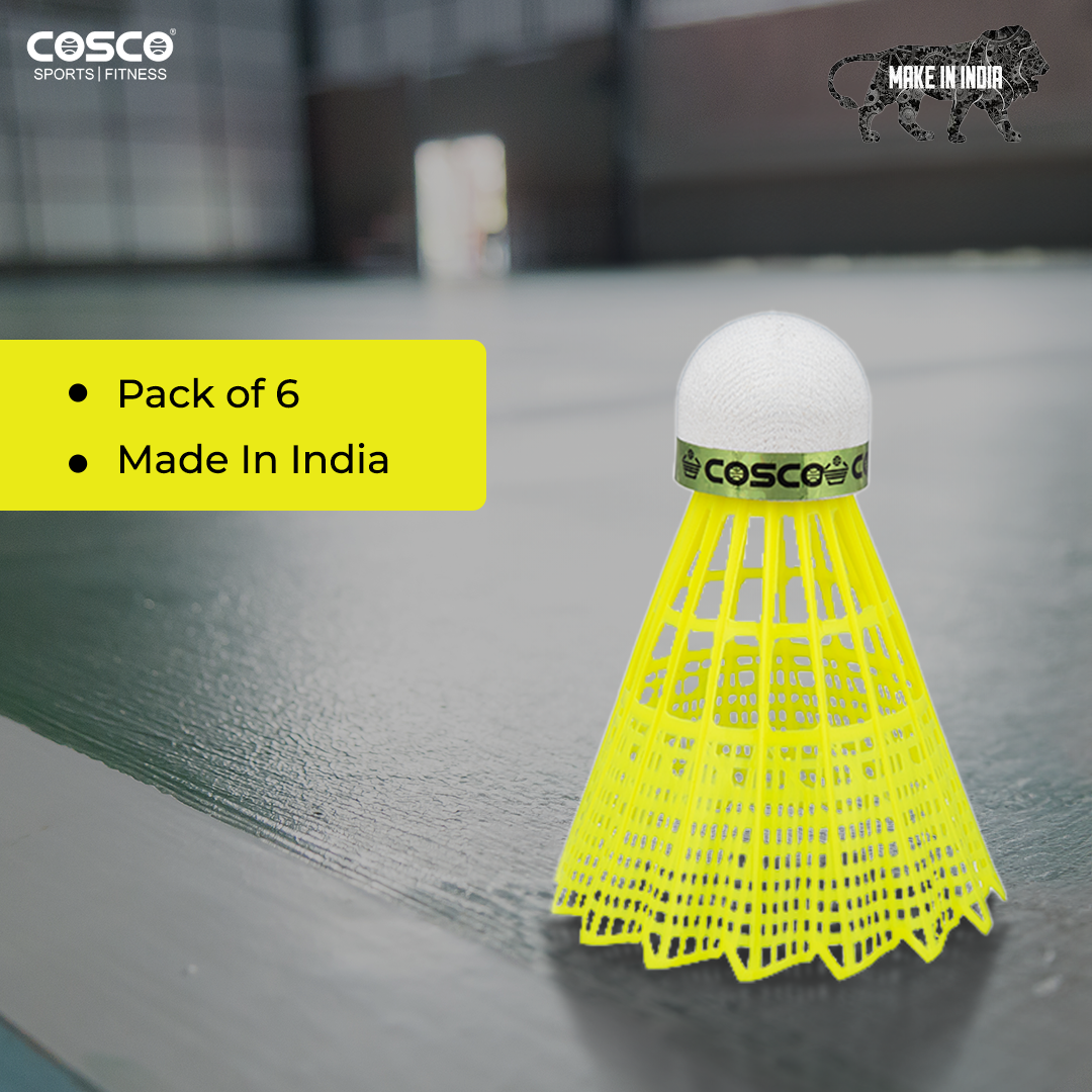 COSCO Aero 500 nylon badminton shuttlecock, pack of 6 – image 3