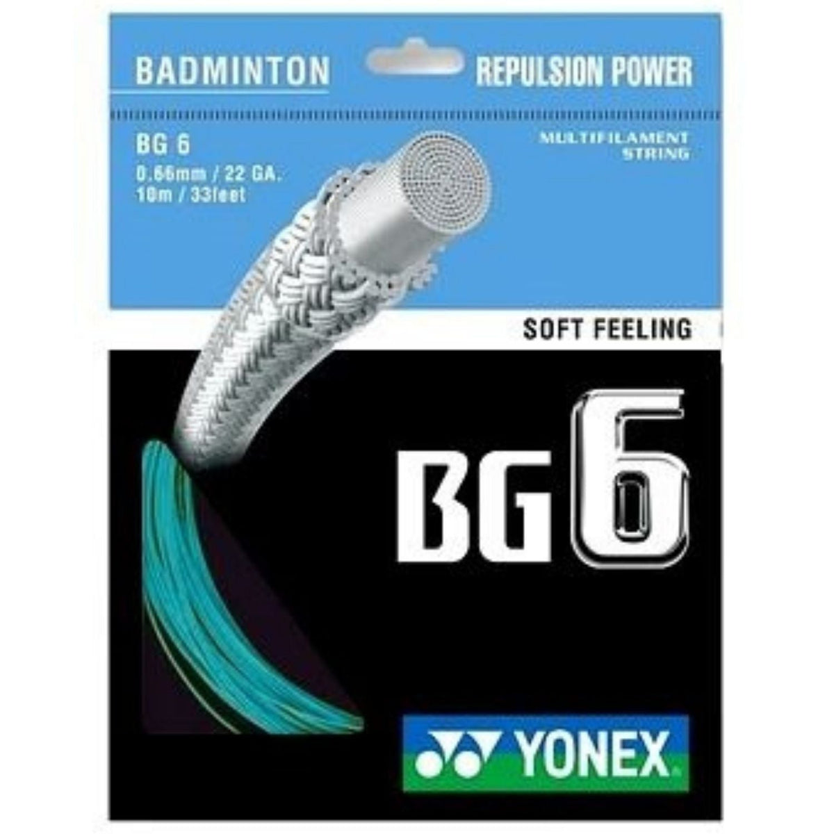YONEX BG 6 badminton string in Turquoise