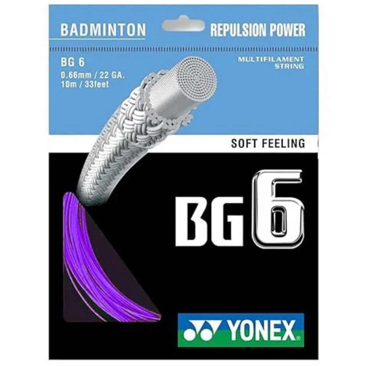 YONEX BG 6 badminton string in Blue