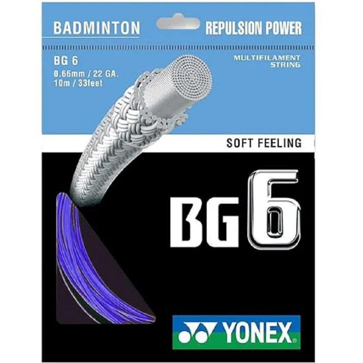 YONEX BG 6 badminton string in Purple