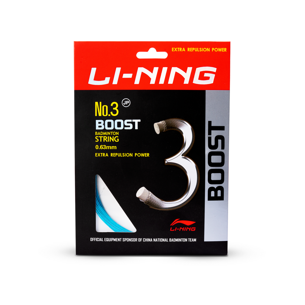 Li-Ning No. 3 Boost badminton string — Aqua Blue — image 1