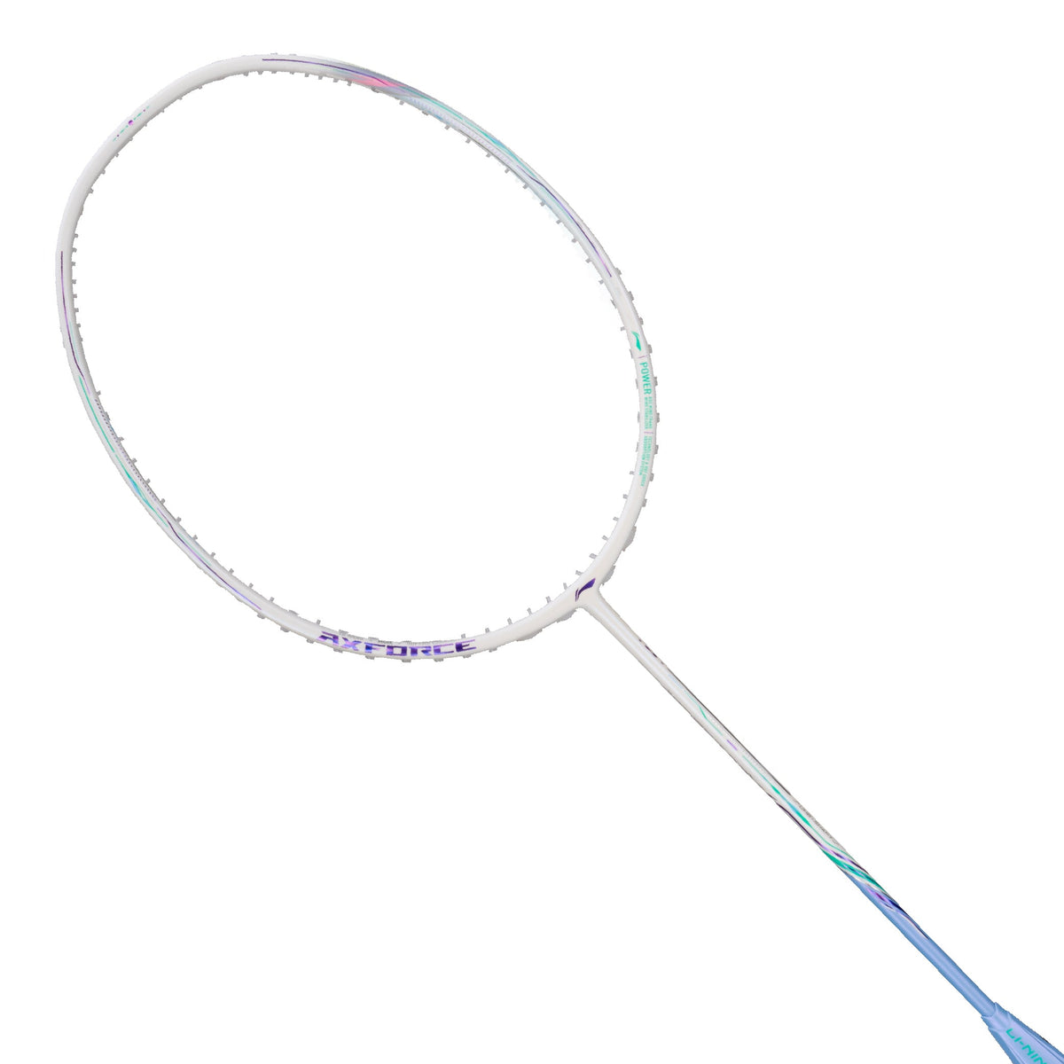 Li-Ning AxForce 80 - 4U badminton racket, White/Light Purple, image 1