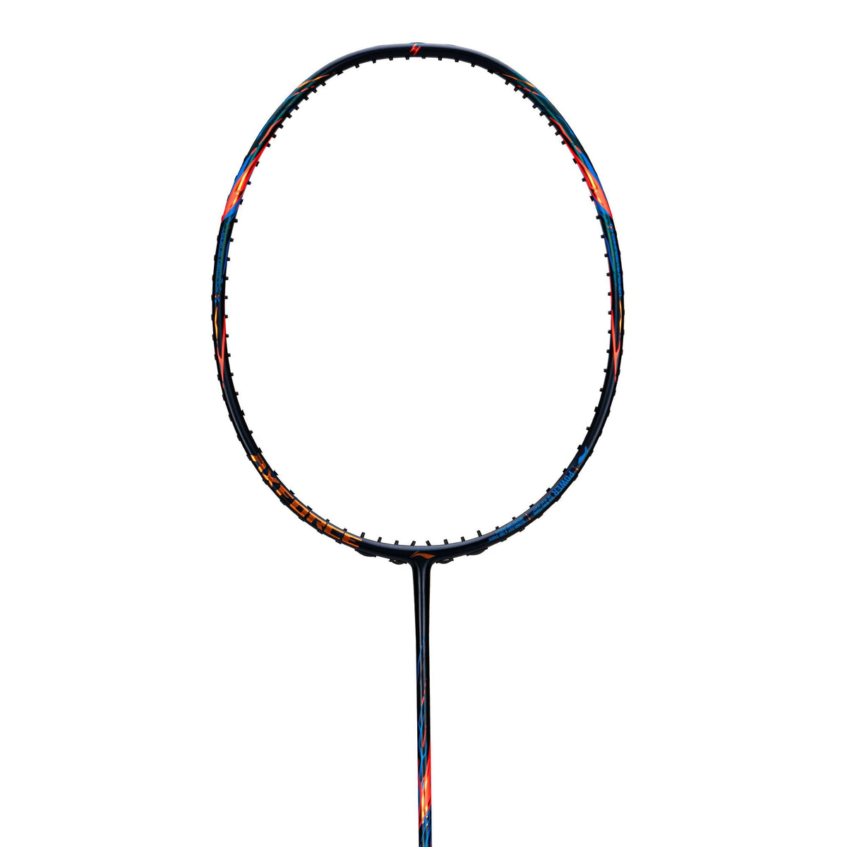 Li-Ning AxForce 90 -3U badminton racket, Black/Gold/Orange, image 2