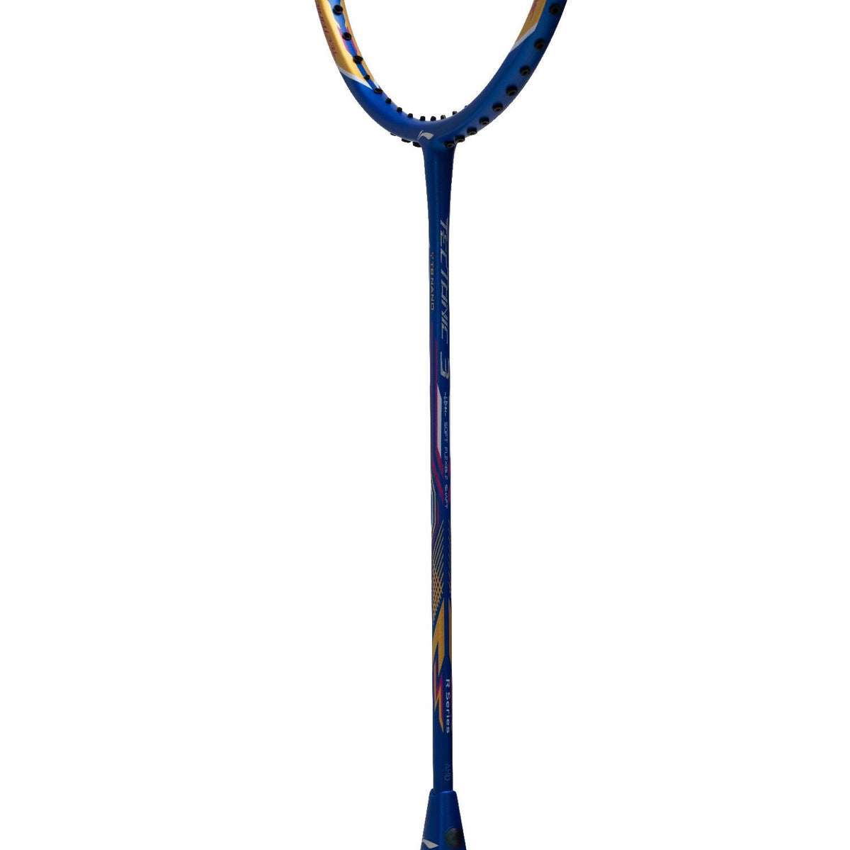 Li-Ning Tectonic 3R - 5U badminton racket, Blue/Gold/Pink, image 3