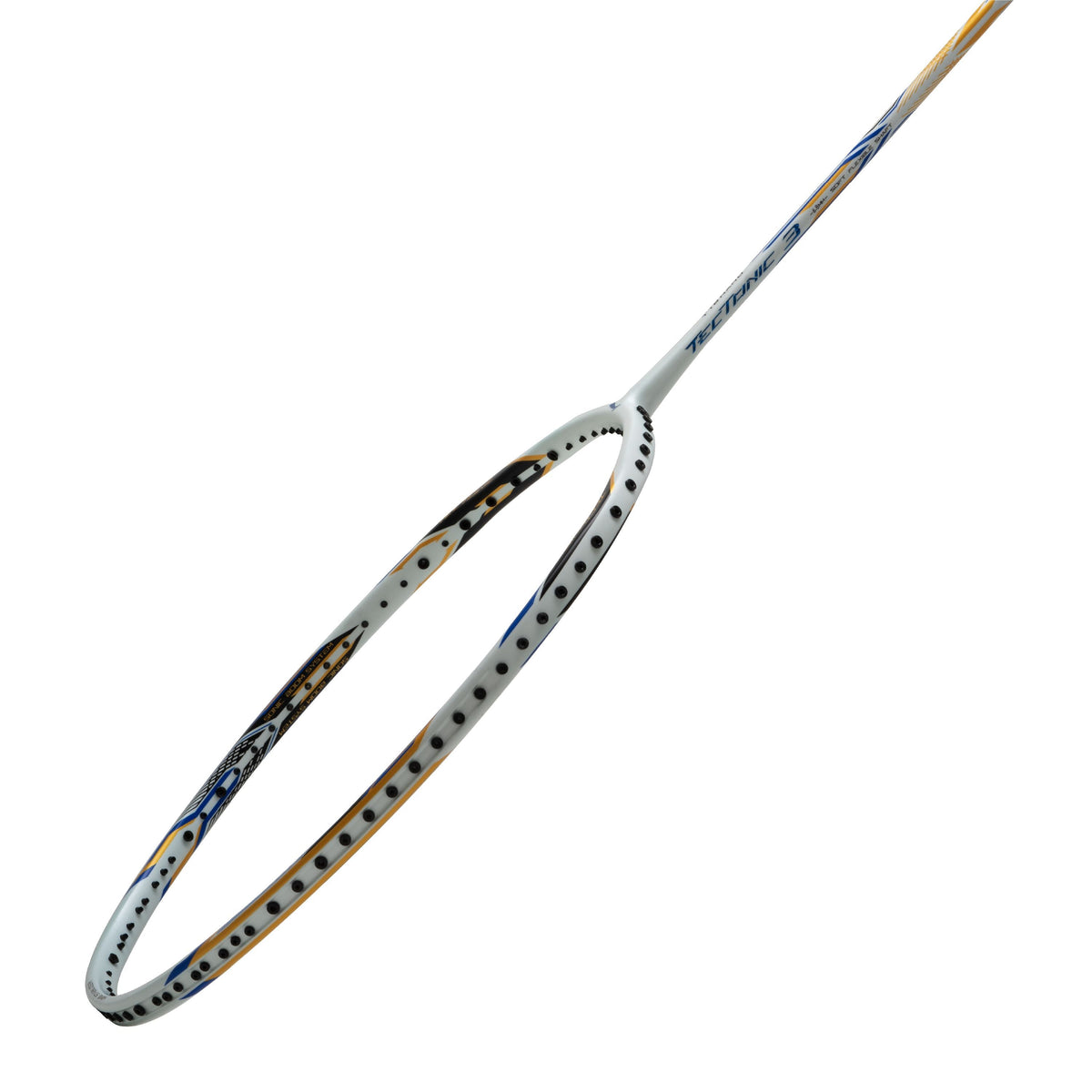 Li-Ning Tectonic 3R - 4U badminton racket, White/Gold/Blue, image 6